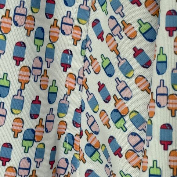 Turtleson Golf Polo Shirt Size S Mens Short Sleeve Popsicle White Allover Print - Picture 2 of 5